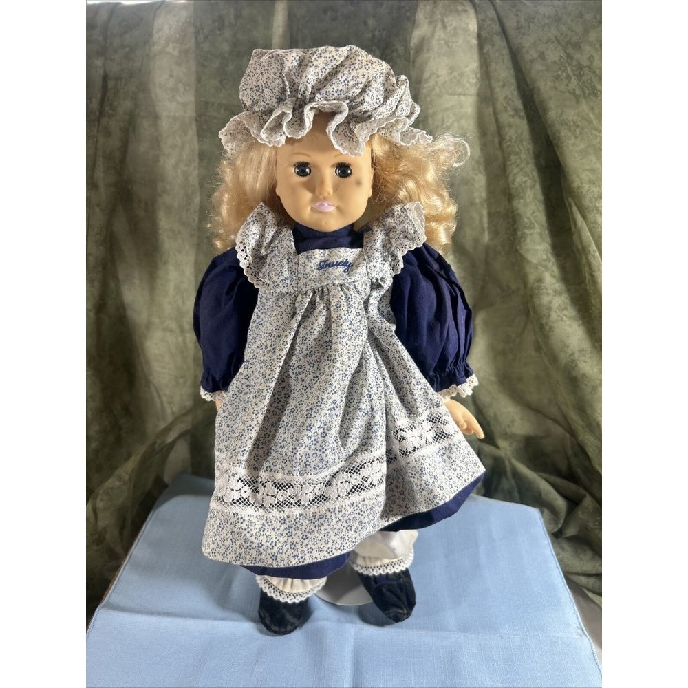 18" Little Trudy Doll Pauline Jacobsen Rubber & Cloth Blonde Hair Working Eyes